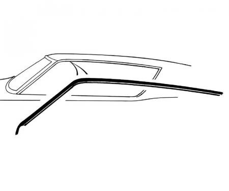 Dennis Carpenter Roof Rail Seals - Fastback - 1968-69 Ford Fairlane, 1968-69 Ford Torino C80Z-6351222-PR