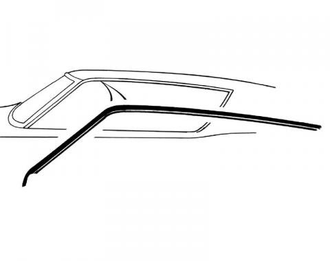 Dennis Carpenter Roof Rail Seals - Fastback - 1968-69 Ford Fairlane, 1968-69 Ford Torino C80Z-6351222-PR