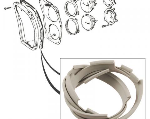 Dennis Carpenter Headlight Door Pad - 1965 Ford Car   C5AZ-13038-PR