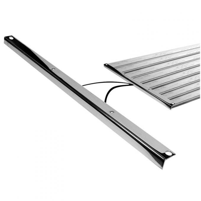 Dennis Carpenter Bed Board End Cap Strip - Polished Stainless - 1948-72 Ford Truck 8C-8110609-SS