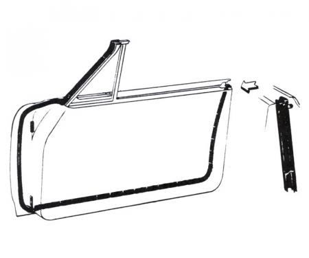 Dennis Carpenter Door Seal Kit - Hardtop & Convertible - 1960-62 Ford Galaxie C0AZ-7620530-PR