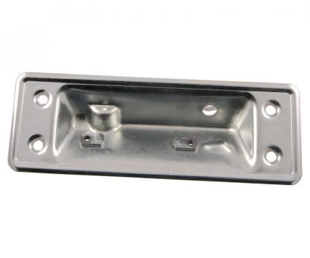 Dennis Carpenter Tailgate Latch Release Handle Plate - Zinc Plated - 1964-72 Ford Truck, 1966-77 Ford Bronco C4TZ-99431C78-B