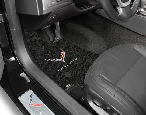 thumbnail interactive-video image 1 of Custom Lloyd Mats Velourtex Front Floor Mats For Buick Regal (1968-2004) - Shield & Word Logo, Your Choice Of Color 1 of 2