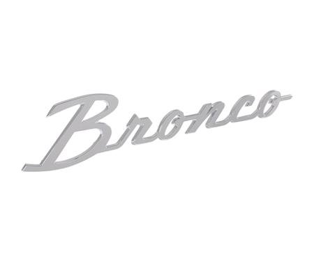 Dennis Carpenter Fender Emblem - Chrome Plated - "Bronco" - 1966-77 Ford Bronco, 2021-23 Ford Bronco C6TZ-16098-A
