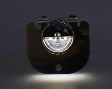 AMD License Plate Lamp Lens, Clear, 4 White LED, 66-77 Ford Bronco X946-4666-D