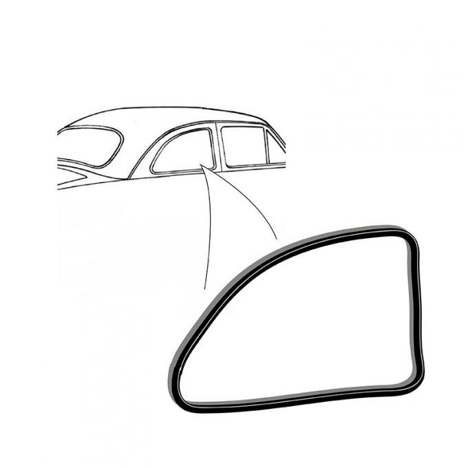 Dennis Carpenter Quarter Window Seal - 1952-54 Ford Car   BA-7229904-PR