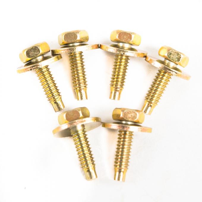 Pony Enterprises 1979-1985 Ford Mustang Fender Bolts - Set of 6 Yellow Dichromate Bolts 677