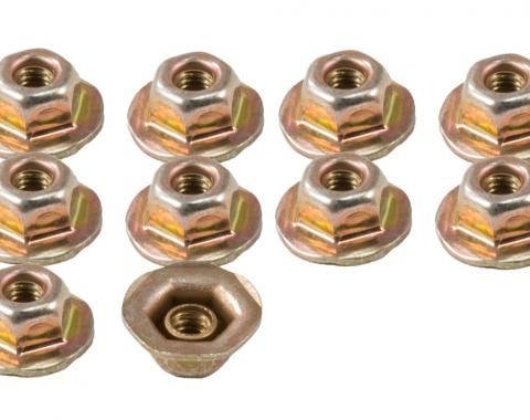 Pony Enterprises 1987-1993 Ford Mustang Rear Bumper Cover Hardware Flange Nuts - Set of 10 1257