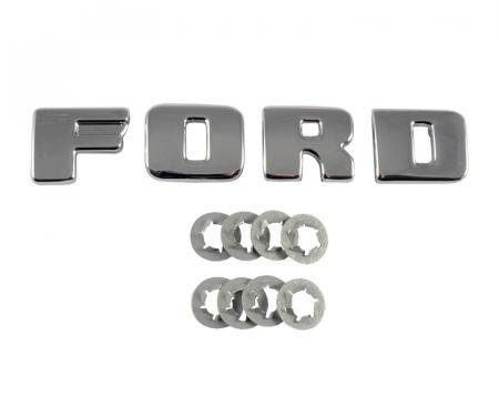 Dennis Carpenter Grille Panel F-O-R-D Letter Emblems - 1948-52 Ford Truck 7C-8315-S