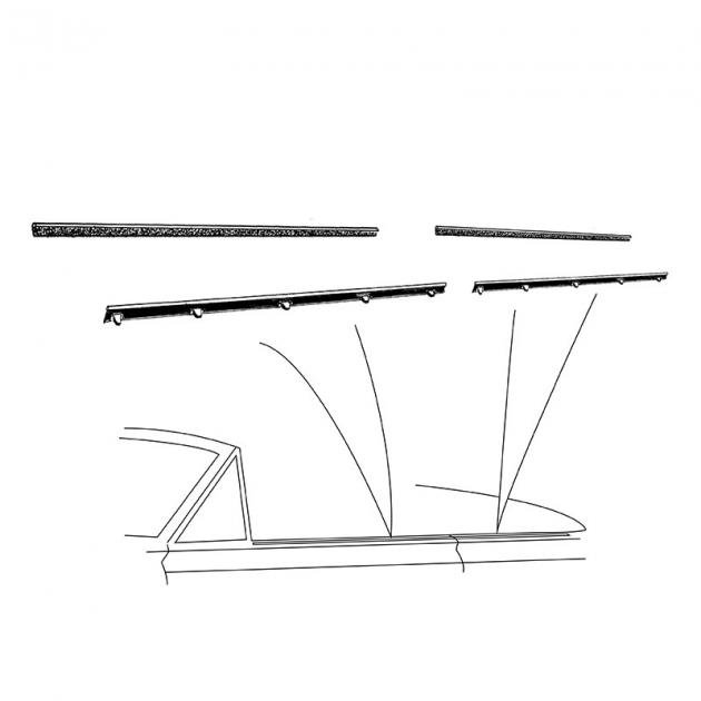 Dennis Carpenter Door and Quarter AntiRattlers Convertible 196163