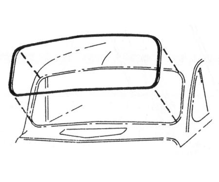 Dennis Carpenter Windshield Seal - V Butted Glass - 1940-47 Ford Truck, 1940 Ford Car 01A-7003110-VB