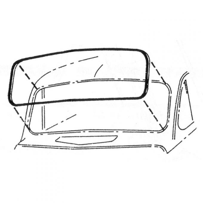 Dennis Carpenter Windshield Seal - V Butted Glass - 1940-47 Ford Truck, 1940 Ford Car 01A-7003110-VB