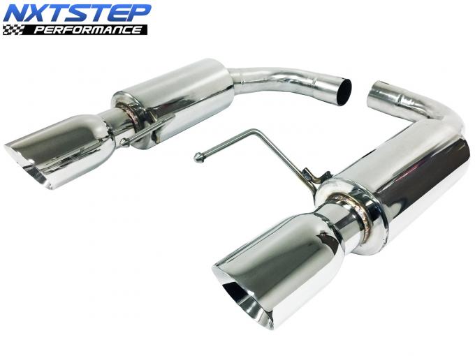 Auto Pro USA 2015-2017 Ford Mustang NXT Step Performance Exhaust System, 4 in. Dual Walled Polished Stainless Tips, 50 State Legal / California Emissions Compliant EX3043