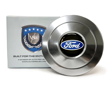 Auto Pro USA VSW Steering Wheel S9 Premium Horn Button, w/Classic Ford Blue Oval Emblem, 9-Bolt STE1001-21