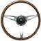 Auto Pro USA VSW S9 Classic Wood Steering Wheel Kit, Incl. 15 in. Dia. Steering Wheel, Standard 9-Bolt Pattern Kit ST3053-1S-1
