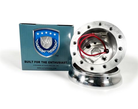 Auto Pro USA VSW 6-Bolt Hub Adapter, Silver, Includes Hardware Set/Horn-Button Wiring STH1010SIL