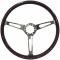 Auto Pro USA 1968-1973 Ford Mustang VSW S6 Classic Espresso Stained Wood Steering Wheel Kit, Deluxe, w/ Rivets ST3553A-10S-2CHR