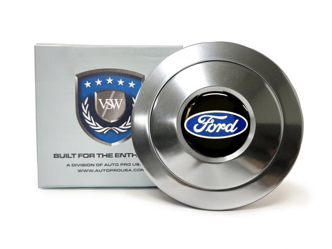 Auto Pro USA VSW Steering Wheel S9 Premium Horn Button, w/Classic Ford Blue Oval Emblem, 9-Bolt STE1001-21
