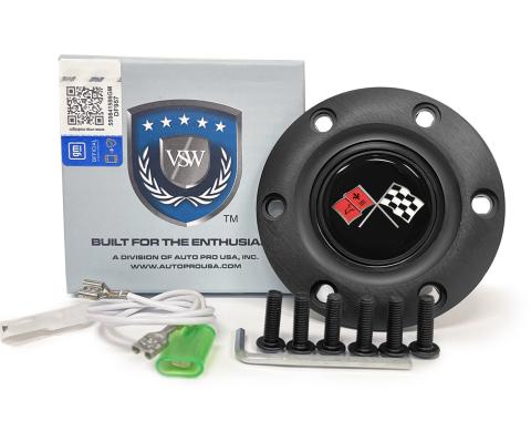 Auto Pro USA VSW 6-Bolt Steering Wheel Horn Button STE1013BLK