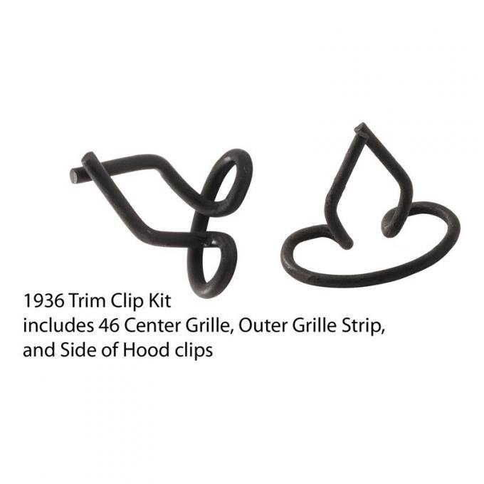 Dennis Carpenter Body Trim Clip Kit -All Body Styles - 1936 Ford Car   68-20000