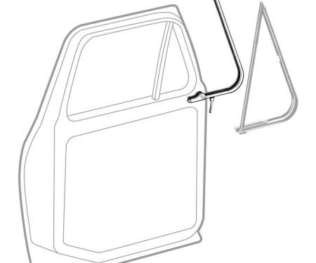 Dennis Carpenter Vent Window Frame - 1978-79 Ford Truck, 1978-79 Ford Bronco D7TZ-1021609-A