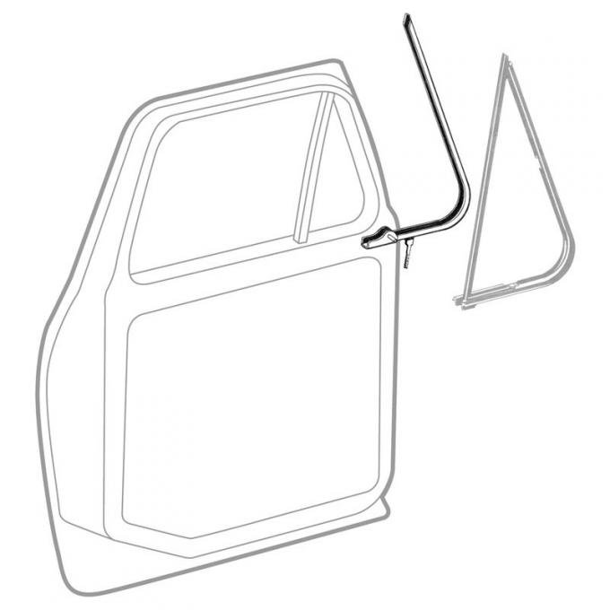Dennis Carpenter Vent Window Frame - 1978-79 Ford Truck, 1978-79 Ford Bronco D7TZ-1021609-A