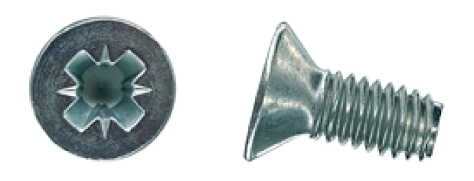 AMK 1965 Ford Fairlane 4 piece Door Latch or Tailgate Strikers Pozi Flat Thread Forming Screws F-1135