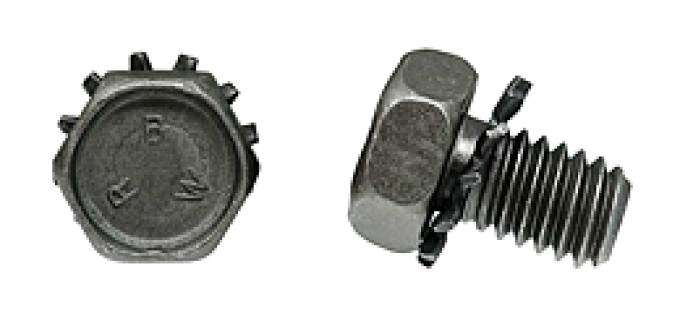 AMK 1965 Ford Mustang 6 piece Qter Window Stops Hex External Sems .50 Long Hex Washer External Sems F-3005