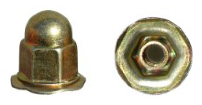 AMK 1969 Ford Mustang 6 piece Hood Peak Moulding Stamped Acorn Nuts Only ! F-141