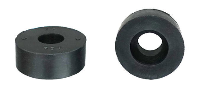 AMK 1966 Ford Bronco 6 piece Hood Levelers Rubber Bumpers, Nuts F-1930