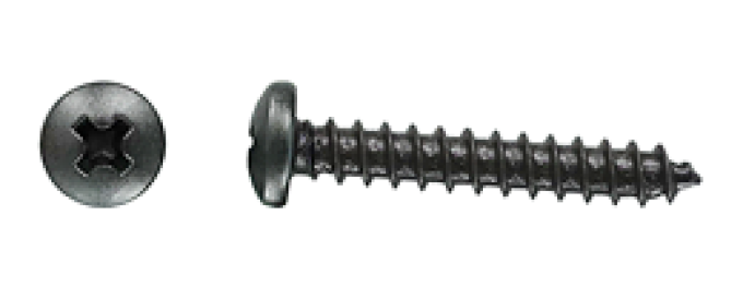 AMK  12 piece Headlamp Doors - Standard Stainless Steel / Black Oxide Panhead Pn Screws, Nylon Nuts F-3674