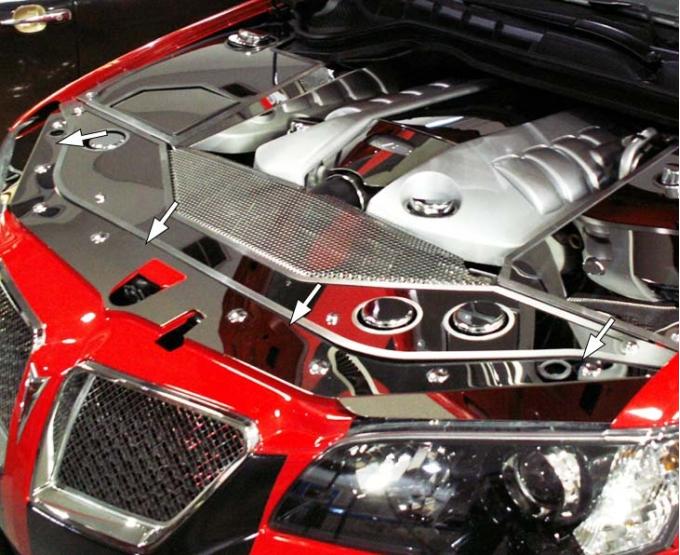 American Car Craft 2008-2009 Pontiac G8/GT - Front Header Plate, Polished Stainless Steel 223003