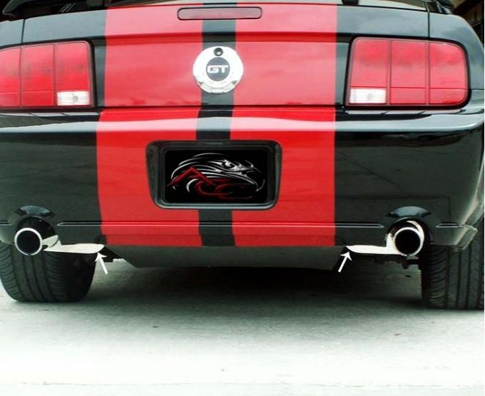 American Car Craft 2005-2009 Mustang GT Only - Muffler Plate 2Pc, Polished Stainless Steel 272002