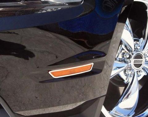 American Car Craft 2010-2013 Mustang - Side Marker Light Trim 4Pc, Polished Stainless Steel 272014