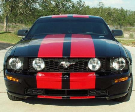 American Car Craft 2005-2009 Mustang - Custom Racing Stripes, Premium Vinyl (SGRY-Grey Solid) 272008