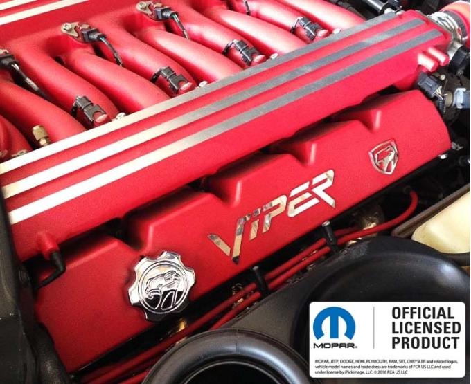 American Car Craft 1996-2002 Dodge Viper - Valve Cover VIPER Letter Set with Emblem, Polished Stainless Steel 963010