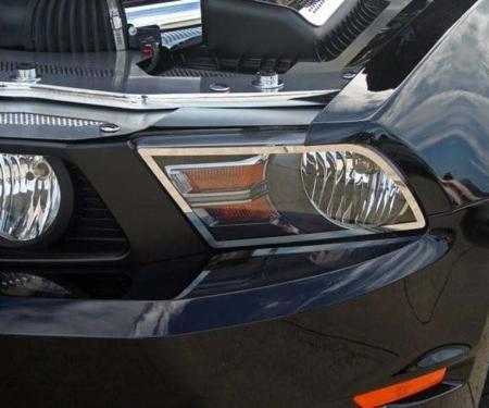 American Car Craft 2010-2012 Mustang - Headlight Trim Rings 2Pc, Polished Stainless Steel 272012