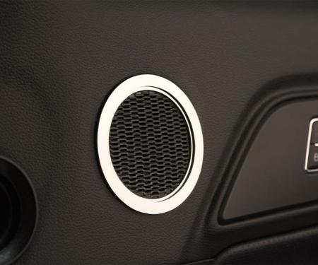 American Car Craft 2015-2020 Mustang - Midrange Speaker Trim Kit 2Pc, Polished Stainless Steel 271039