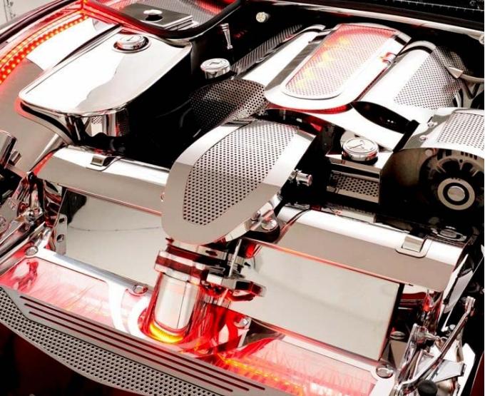 American Car Craft 1997-2004 C5/Z06 Corvette - Stock Air Tube Cover, Perforated Stainless Steel 033067