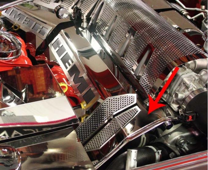 American Car Craft 2008-2014 Challenger SRT8 - Engine Harness Cover, Polished Stainless Steel 153015