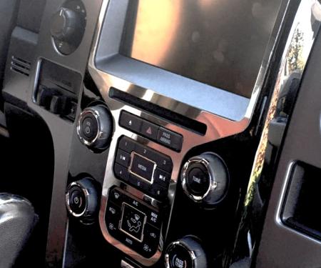 American Car Craft 2012-2014 Ford Raptor - Center Dash Trim, Stainless Steel (Brushed) 771041