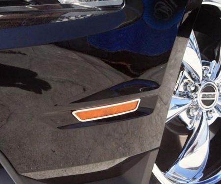 American Car Craft 2010-2013 Mustang - Side Marker Light Trim 4Pc, Polished Stainless Steel 272014