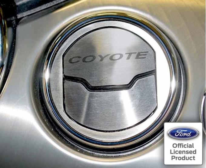 American Car Craft 2015-2020 Mustang 50th - A/C Vent Trim Kit Brushed with Etched Coyote 2Pc, Stainless Steel 271061