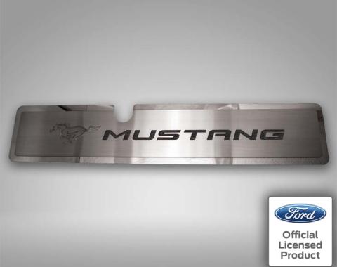 American Car Craft 2015-2017 Mustang GT- Radiator Cover Vanity Plate 'Pony & MUSTANG', Brushed, Choose Color 273070