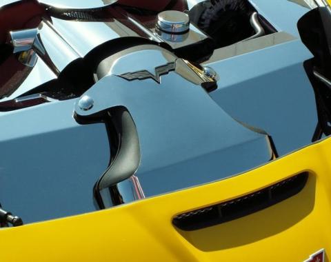 American Car Craft 2006-2013 C6/Z06/GS Corvette - Air Tube Cover Component, Polished Stainless Steel 043040