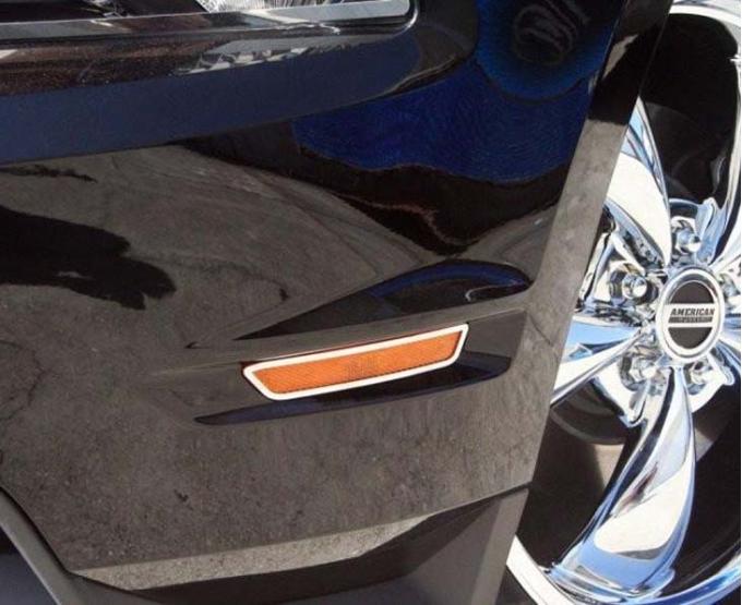 American Car Craft 2010-2013 Mustang - Side Marker Light Trim 4Pc, Polished Stainless Steel 272014