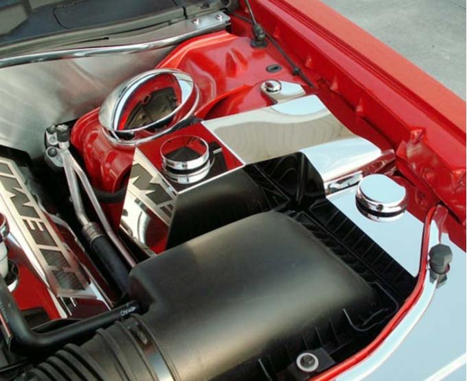 American Car Craft 2008-2012 Challenger - Water Tank/Power Steering Cover, Polished Stainless Steel 153018