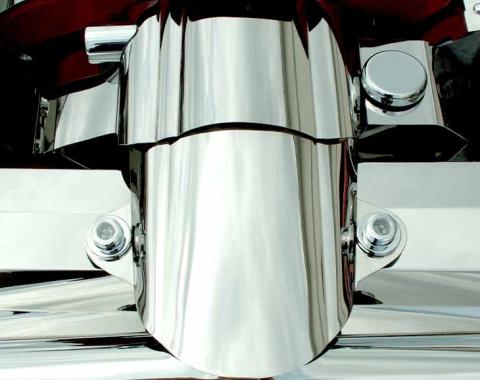 American Car Craft 2005-2007 C6 Corvette - Air Tube Cover, Polished Stainless Steel 043038