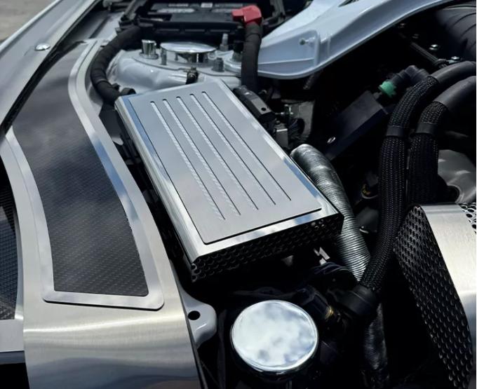 American Car Craft 2015-2023 Mustang - Fuse Box Cover, Polished Stainless Steel, Choose Inlay Color 273056