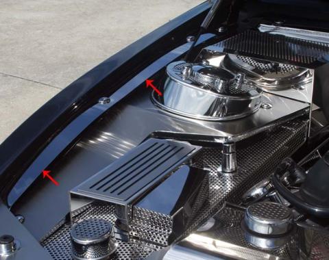 American Car Craft 2010-2012 Mustang GT - Fender Top Caps, Polished Stainless Steel 273033